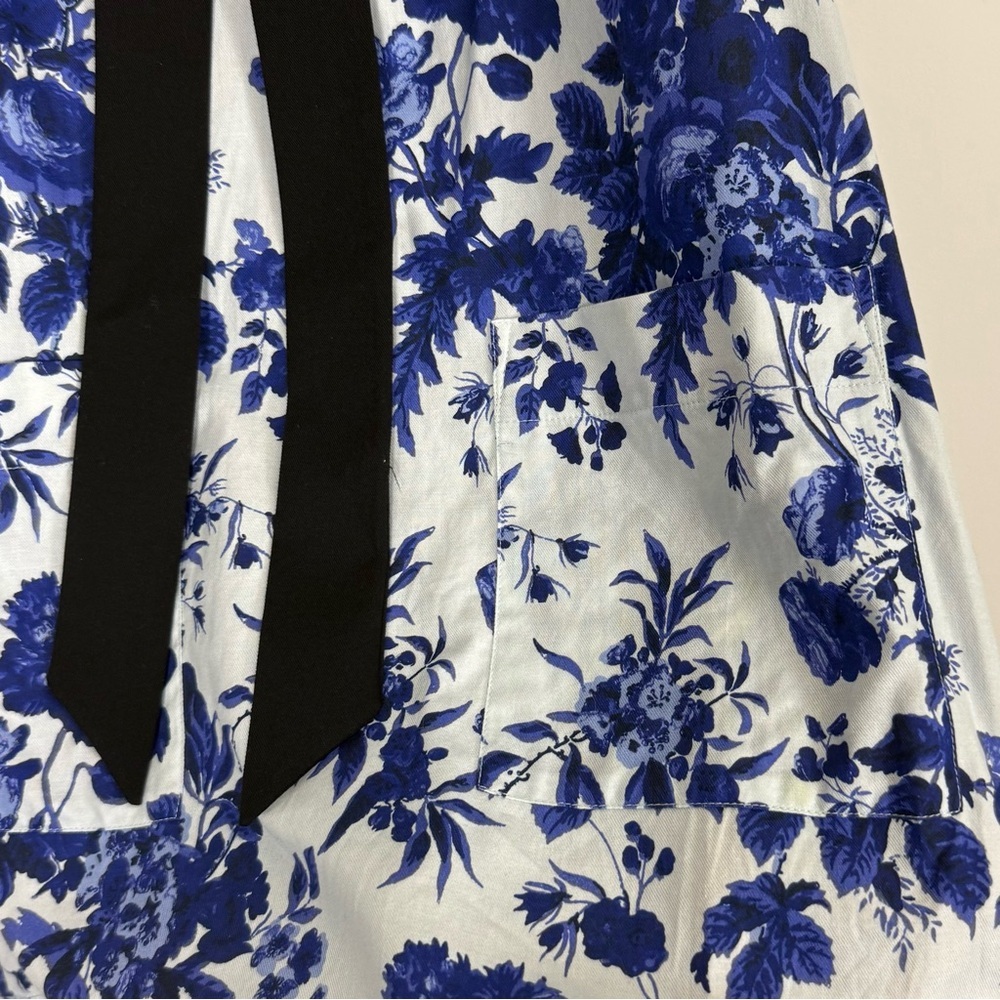 Tuckernuck Bella Dress Sapphire Bloom Womens XL Blue White Floral Neck Tie - Picture 7 of 16